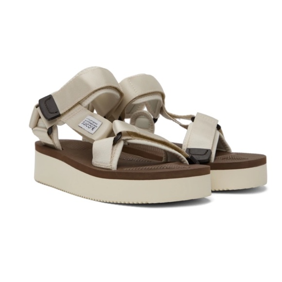 SUICOKE DEPA-2PO Sandals - White & Brown - W8 (EU 38) - Picture 3 of 4
